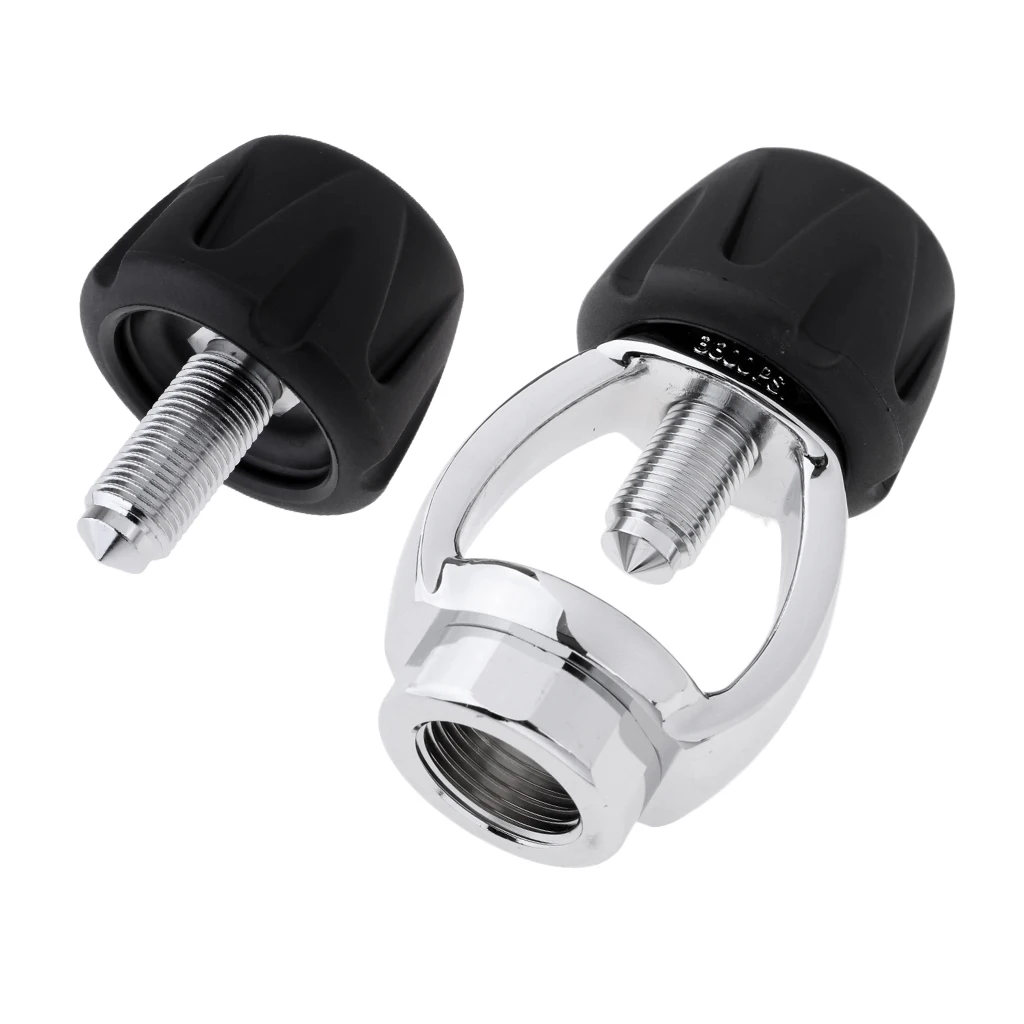 Scuba Diving DIN To Yoke 1st Stage Regulator Convertor Adaptor & Spare Cap