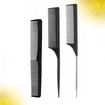 

3Pcs of One Set Professional Pointed Tail Comb Plastic Hair Comb Anti-static Comb Set Child Bangs Comb for Home Salon Work Store