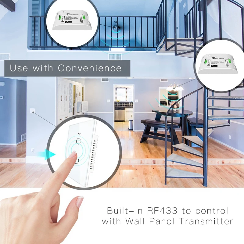 RF433 WiFi умный настенный пресс переключатель без нейтрального провода нужен