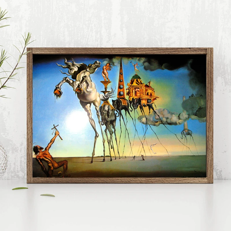Horse Elephant Salvadoer Dalies Classical Art Canvas Poster Painting Wall Picture Print Modern Home Bedroom Decoration Framework | Дом и сад