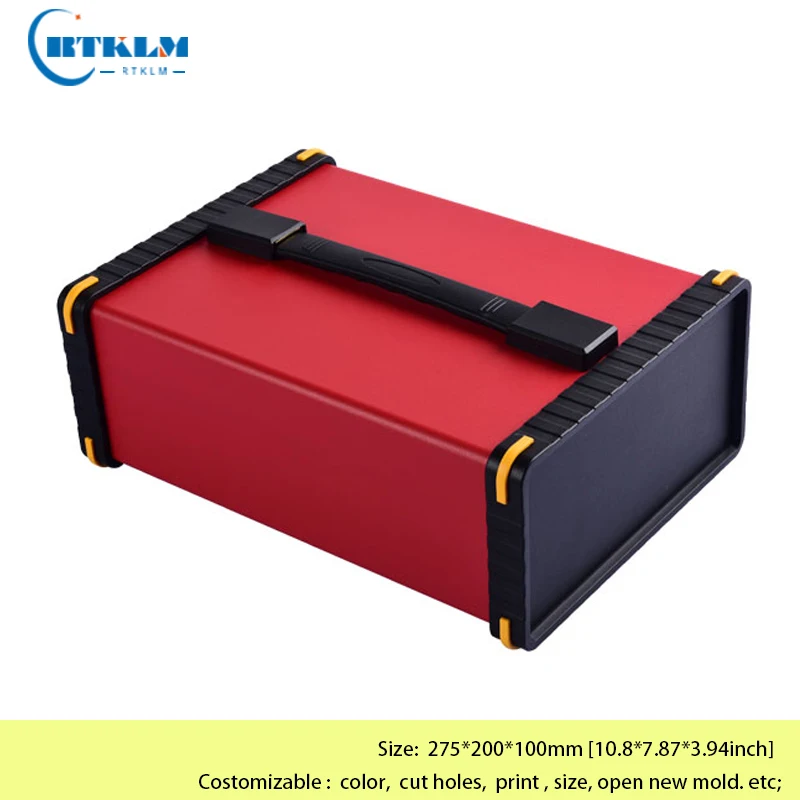 Алюминиевая распределительная коробка diy коробка для электронного проекта чехол алюминиевый металлический ящик распределительный блок питания корпус 275*200*100 мм - Цвет: BAD11017(W275)BTS-C5