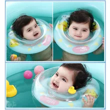 swimming neck ring bathroom toys Baby neck float swim trainer kids infant adjustable double handrail safety thickened newborn