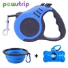Retractable Dog Leash Dog Waste Bag Dispenser and Bags + Dog Bowl Heavy Duty Walking Leash For Dogs Pet Puppy Leash 3m/5m 1