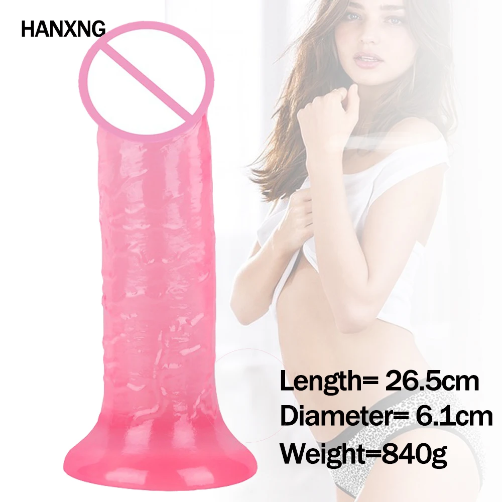 26.5cm Long Health Sex Toys Penis Squirting Huge Realistic Dildo Anal Amateur Blonde Lesbian Squirting Dildos for Women Fake image photo