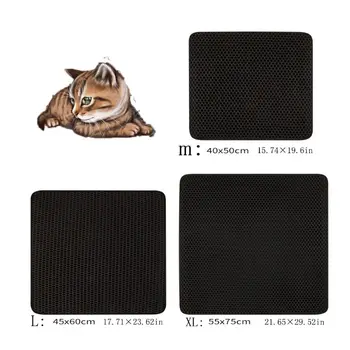 

Cat litter Mat Double Layer Pad Large Flexible Trapping Sifting Premium Clean Q39B
