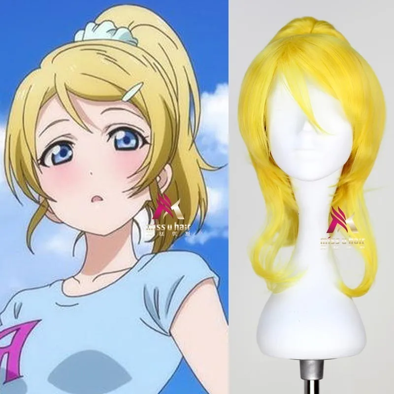 Отлично. Парик из японского аниме live love eli ayase термостойкий с зажимом для волос