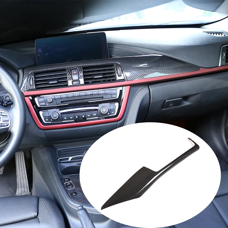 LHD Настоящее углеродное волокно для BMW 3 4 серии GT F30 M3 M4 2013-2019 центральная консоль