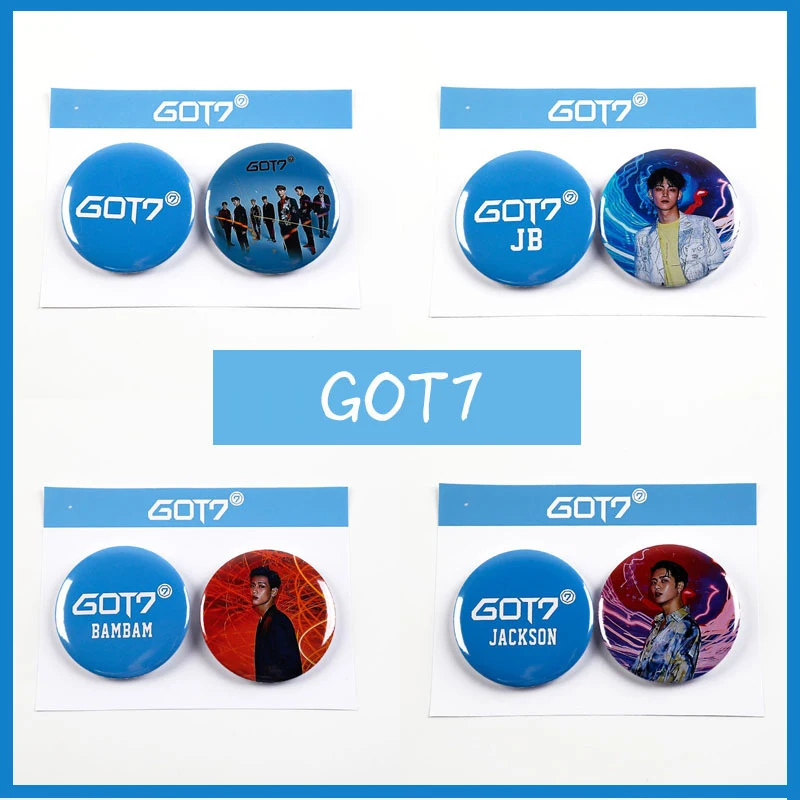 Круглые Броши YuGyeom бэмбам Джексон Марк Юниор JB узор заколки головной платок шаль
