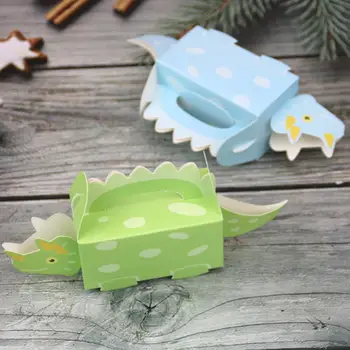 

AsyPets 25 Pairs Creative Dinosaur-shape Cardboard Candy Box Baby Child Birthday Party Gift Box