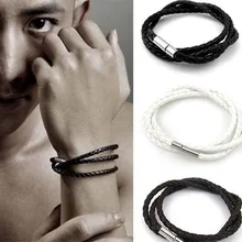 Лидер продаж, летняя мода, женский, мужской креативный плетеный кожаный браслет, простая пара, женские браслеты для мальчиков, ювелирные изделия, браслет для пар в стиле панк