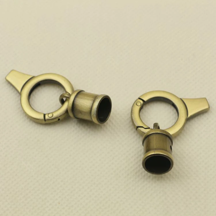 brushantiquebrass 5 шт. Openable уплотнительное кольцо металлический брелок-карабин для ключей защелкивающиеся крючки винтовой телефонный зажим для лямок рюкзака застежка DIY кожаная одежда ремесла BF142 - Цвет: brushantiquebrass