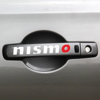 

4Pcs/Lot PVC Nismo Car Decal Wrist Door Handle Glue Sticker for Nissan Juke Tiida Teana GTR GTR 350Z 370Z 240SX ECT Accessories