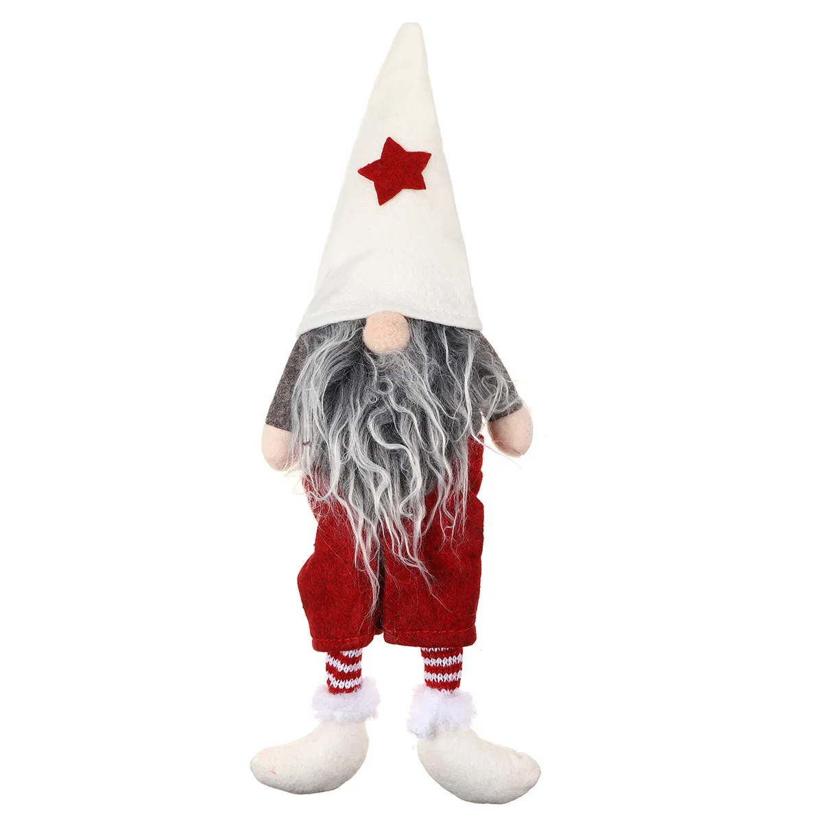 Doll Toy Christmas Decor Long Hat Faceless Doll Toy Santa Claus Decoration Home Ornaments New Year Gift Red, Grey, White