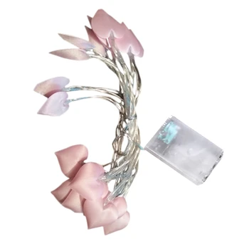 

BESTString Lights Love Heart Lantern Fairy Lights Holiday Lighting Bedroom Party Garden Garland Lighting 3M 20 LED Pink Warm Whi