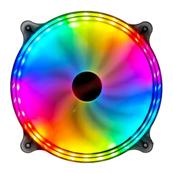

20cm RGB Cooling Fan Durable Easy Install Quiet 32 LED With Remote Controller CPU 11 Blade For Computer Case Colorful