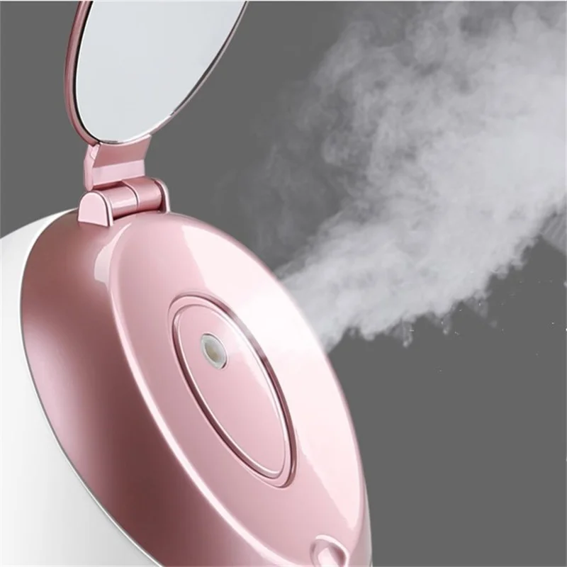  Nano Ionic Face Steamer For Face Beauty Salon SPA Mini Face Sprayer With Makeup Mirror Mist Sprayer