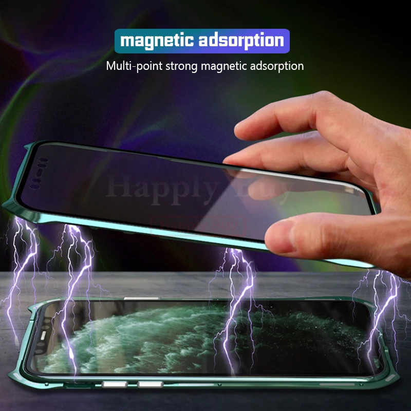 360 полный защитный чехол для телефона для iPhone 11 Pro Max чехол Магнитный чехол s для iPhone 11 Pro Max чехол металлический Bumber
