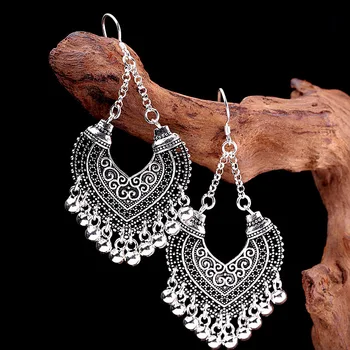 

direct sales of Thai silver pure handmade earrings S925 pure silver jewelry exaggerated women's Tassel Earrings