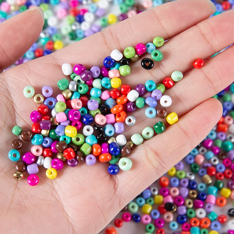 20g 2mm 3mm 4mm Colorful Glass Seed Beads Spacer Bracelet Beads