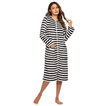 

Women Casual O-Neck Long Sleeve Flannel Height 176cm, Bust 86cm, Waist 61cm, Hip 93cm Cozy Home Nightdress None