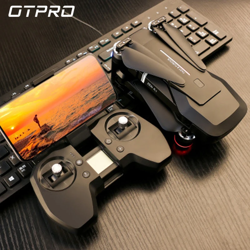 OTPRO Мини Складная 4K wifi камера Двойной Профессиональный Дрон gps вертолет бесщеточный мотор Интеллектуальный Квадрокоптер