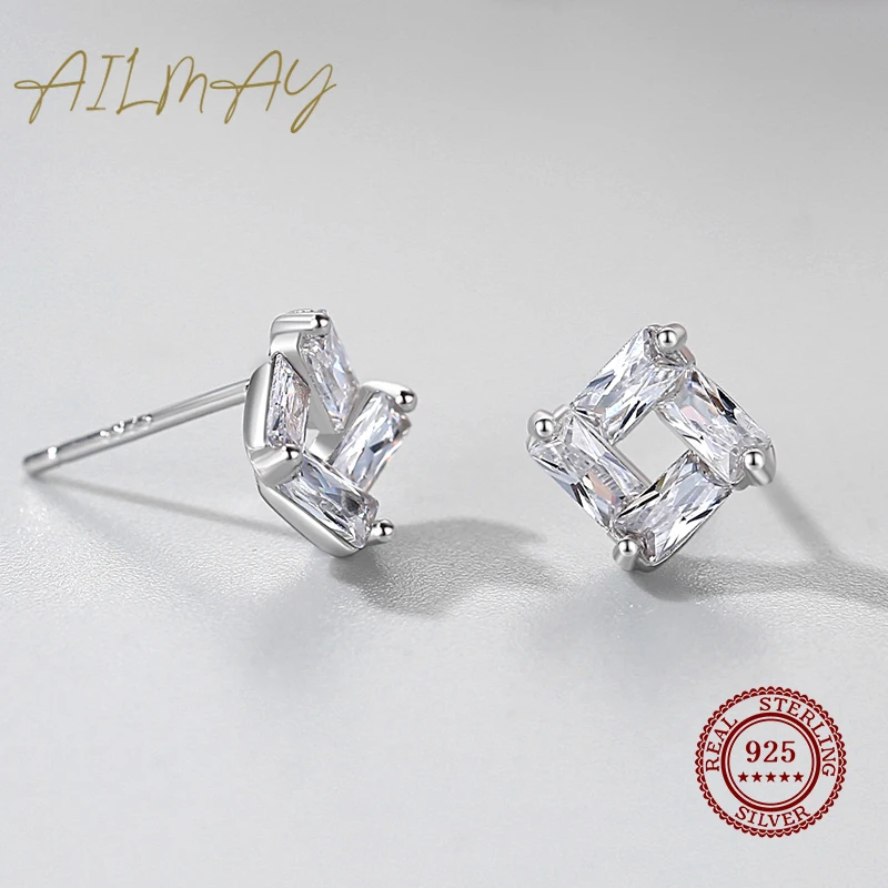Orecchini con pietra portafortuna da donna, in argento Sterling