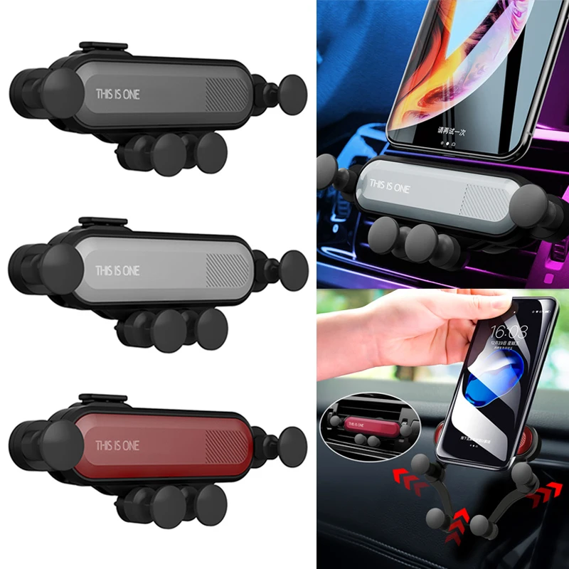 

Gravity Car Phone Holder Stretch Clip Mount Car Air Vent Mount Car Holder Mobile Phone Stand for IPhone 8 XS Max Samsung Xiaomi