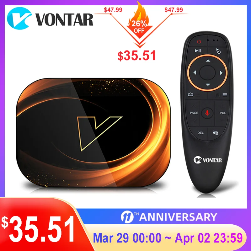 Caixa de tv Vontar Smart Android 9.0 9 Amlogic S905x3 Wifi 1080p 4k Google Player Definir Caixa Superior 4g 64g x3 4gb 128gb 8k - Image 2
