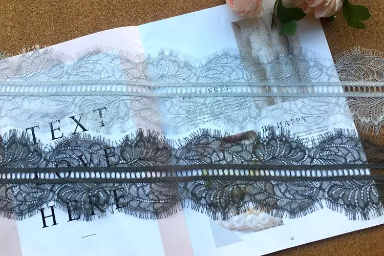 3 м/лот кружевная ткань для ресниц 10 см Ширина DIY декоративная Высококачественная мягкая нейлоновая кружевная отделка для ресниц ткань для свадебного платья