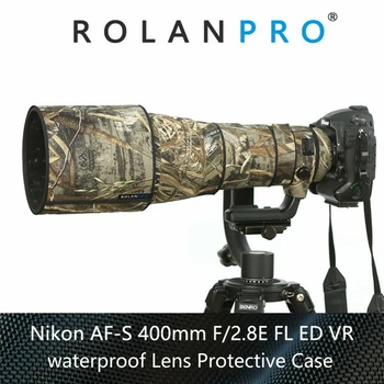 

ROLANPRO Waterproof Lens Camouflage Coat Rain Cover for Nikon AF-S 400mm F/2.8E FL ED VR Lens Protective Case Guns Clothing