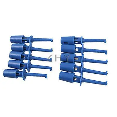 

10 Pcs Blue Replacement Electrical Test Lead Wire Hooks