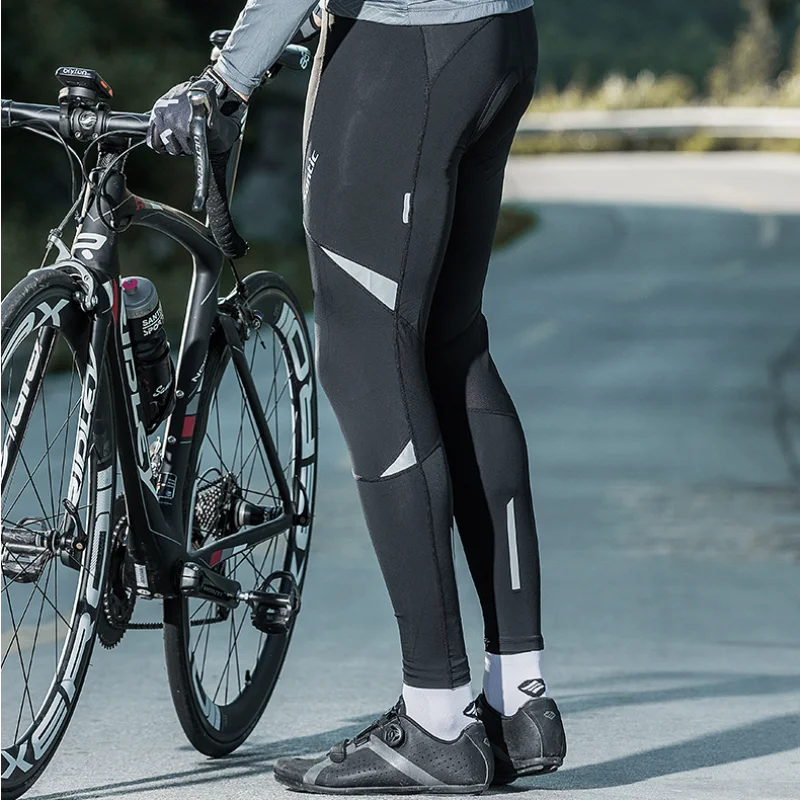 Santic Cycling Pants Men Downhill Bicycle Long Pants MTB Road Bike Trousers Outdoor Sports Cushion Mountain Bike Sweatpants