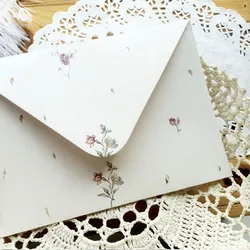 Lot de 10 cartes de vœux en forme de fleur pastorale européenne, enveloppe de papeterie décorative pour cadeau d'anniversaire 