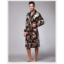 Кимоно для мужчин в японском стиле, халат с рисунком Королевского дракона, шелковое длинное платье, одежда для сна, роскошная благородная Мягкая тонкая пара пижам юката