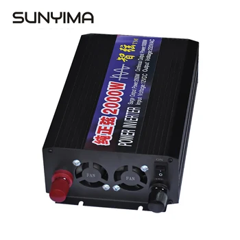 

SUNYIMA 2000W Pure Sine Wave Car Power Inverter DC12V/24V/48V To AC220V Double Digital Display Power Converter Booster For DIY