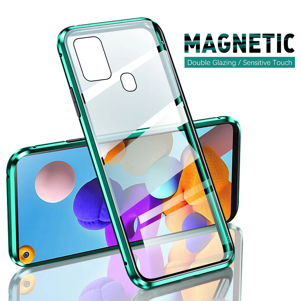 Магнитный Флип кейс 360 ° для samsung galaxy a21s a11 a31 a41 a51 a71 sumsung a 21s 51 71 31 11 чехол телефона из