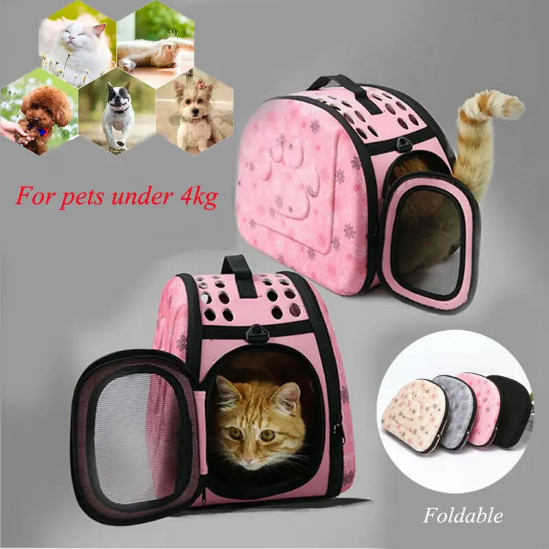 Dog Cat Pet Puppy Fabric Portable Carrier Crate Kennel Bag Cage Folding Travel
