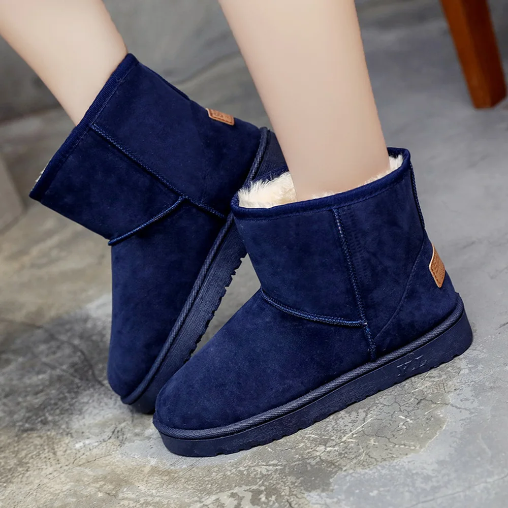 

Women's boots 2019 new winter plus velvet net red students wild snow boots short tube flat cotton shoes winter women booties