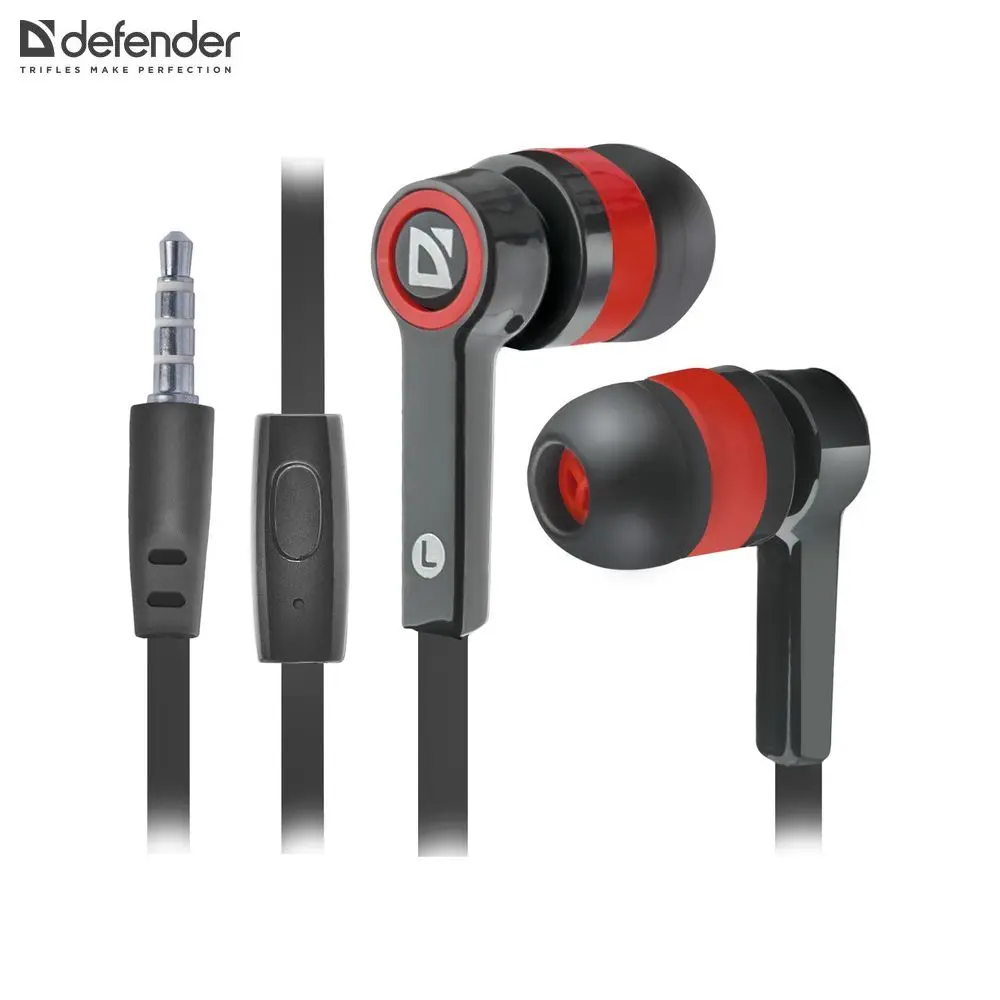 Гарнитура Defender Pulse 420 черный+ красный, вставки