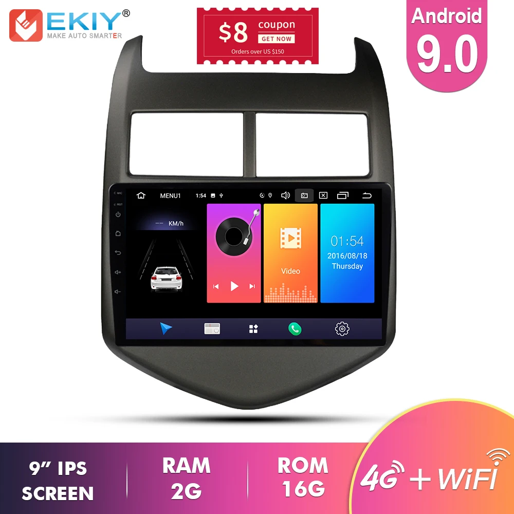 EKIY 9'' IPS Android 9.0 Car Multimedia Radio For Chevrolet AVEO 2011-2013 AutoRadio 2 din Stereo Navi GPS Navigation 4G Player EKIY 9'' IPS Android 9.0 Car Multimedia Radio For Chevrolet AVEO 2011-2013 AutoRadio 2 din Stereo Navi GPS Navigation 4G Player