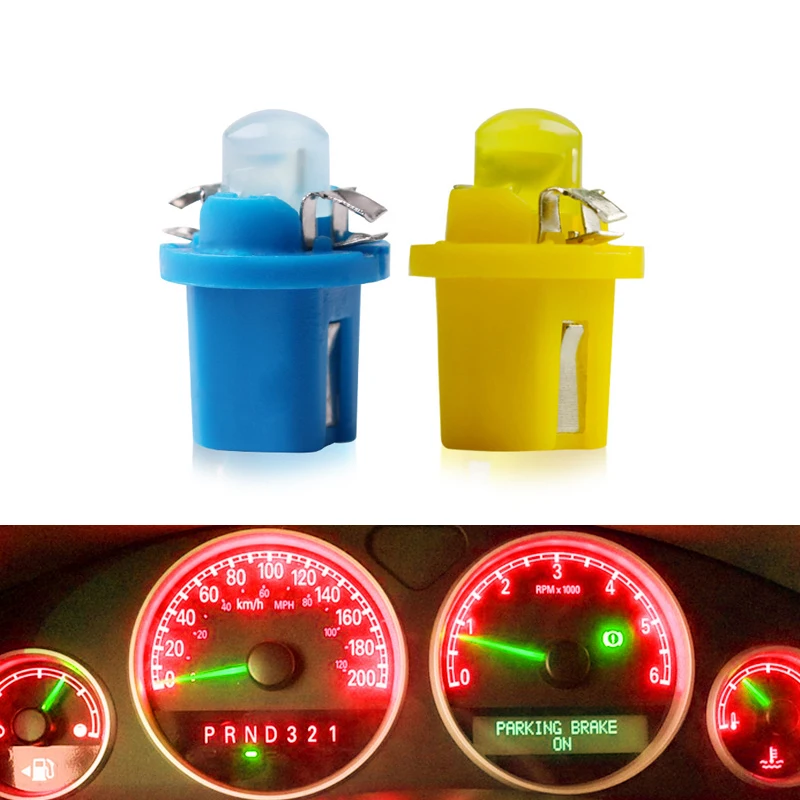 1 Pcs T5 B8.5D 509T B8.5 Smd Led Lamp Car Gauge Speedo Dash Bulb Auto Dashboard Instrument Light Blue Red Green White Yellow | Автомобили