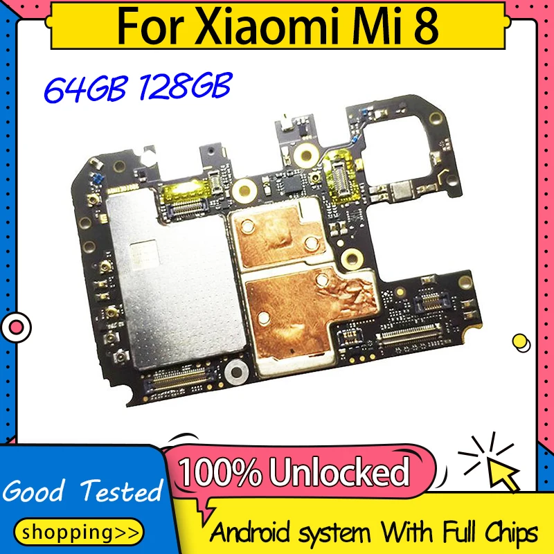 Материнская плата 64G для Xiaomi Mi 8 логическая оригинальная глобальная версия хорошо