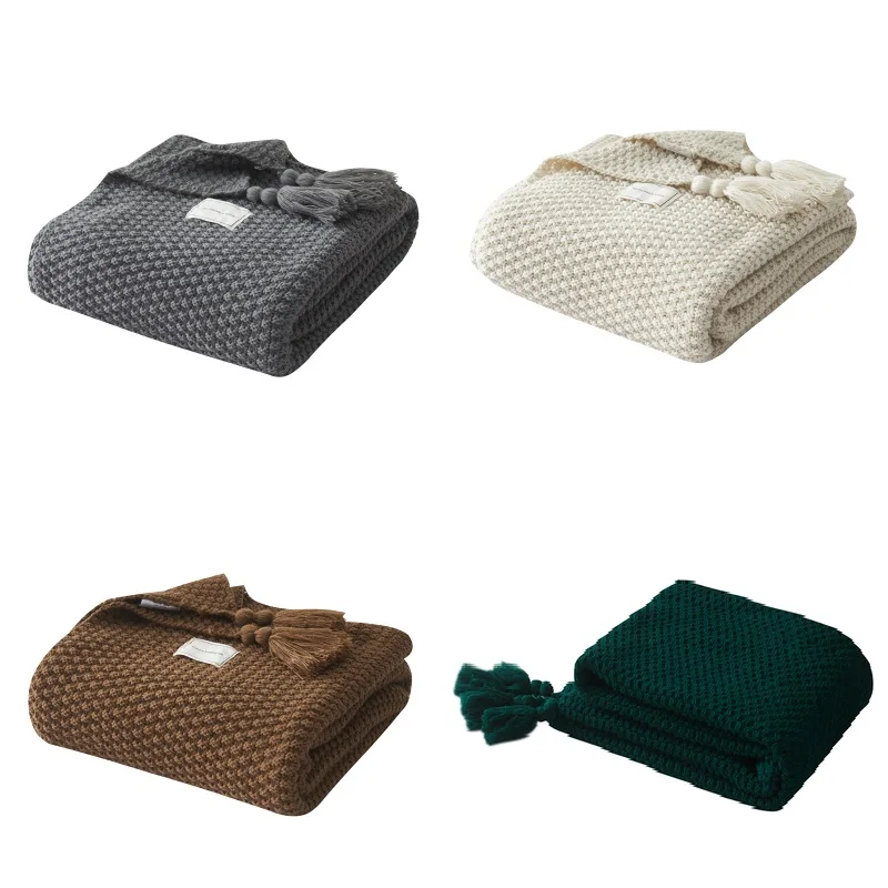 

Merbau Plaid Bedspreads Casual Knitted Blankets American Europe Style Travel Throw Blanket for Sofa Bed Cover mantas de cama