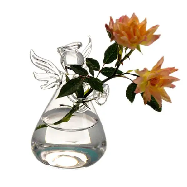 Стеклянная ваза цветочное растение Декор подвесная форма ангела|Вазы| |