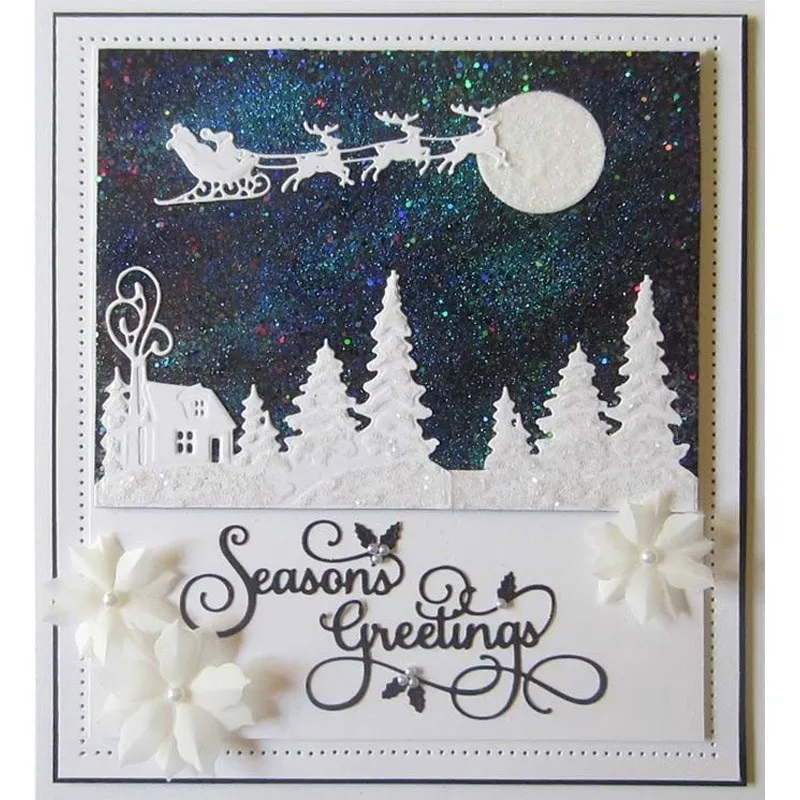 

Christmas Tree And Reindeer Metal Cutting Dies For Making New Cut Dies DIY Scrapbooking Crafts Embossing Paper Card 2019 Newest