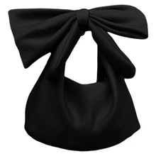 BEAU-Женские сумки с бантом, клатчи, сумка, дамские вечерние клатчи, сумка на плечо(черная