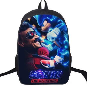 

New Movie Sonic Backpack Boys Girls School Bags Children School Backpack for Teenagers Women Men Travel Backpack