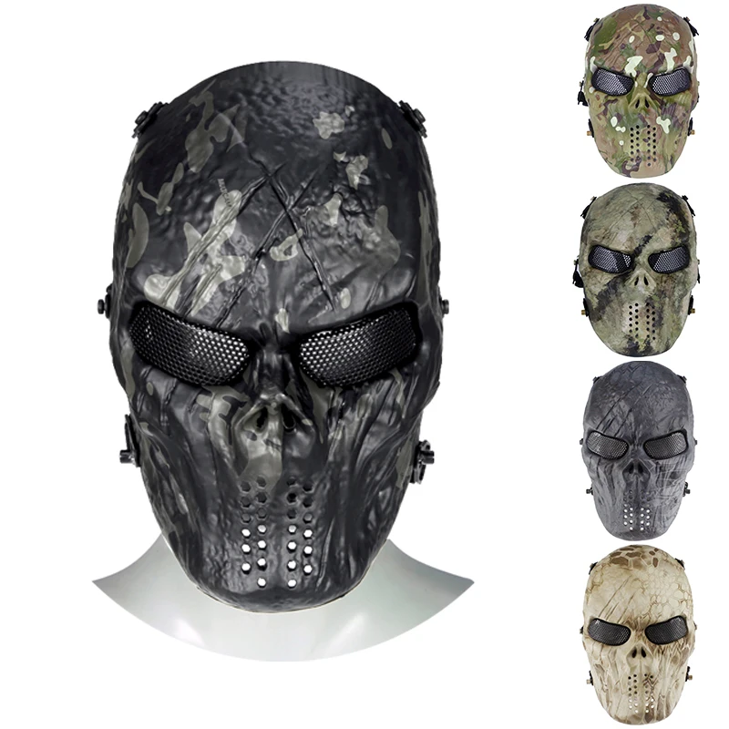 

Airsoft Tactical Paintball Full Face Mask Hunting Shooting Protection Military Skull Mask Outdoor Combat Army CS Wargame Mask