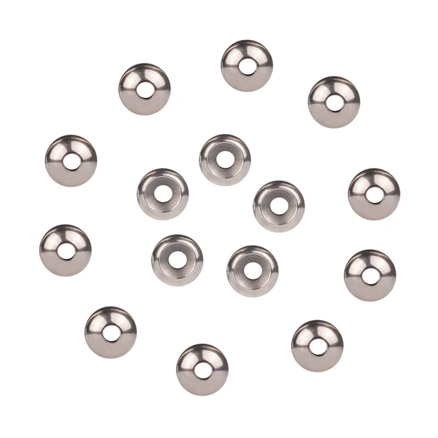 MUUNN 200pcs 3.8-6.4mm Fly Tying Countersunk Tungsten Beads ,Four Colors Nymph Flies Head electroplateshing Accessory Electropla PLAIN