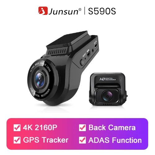 Buy Junsun S590 4K Ultra HD GPS Car Dash Cam 2160P 60fps ADAS Dvr